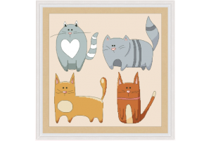 Дизайн (схема для вишивання) "Cats (Котики)" EP031